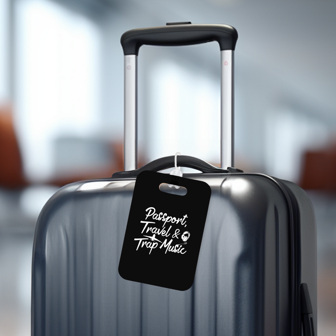 Passport, Travel and Trap Music Luggage Tag
