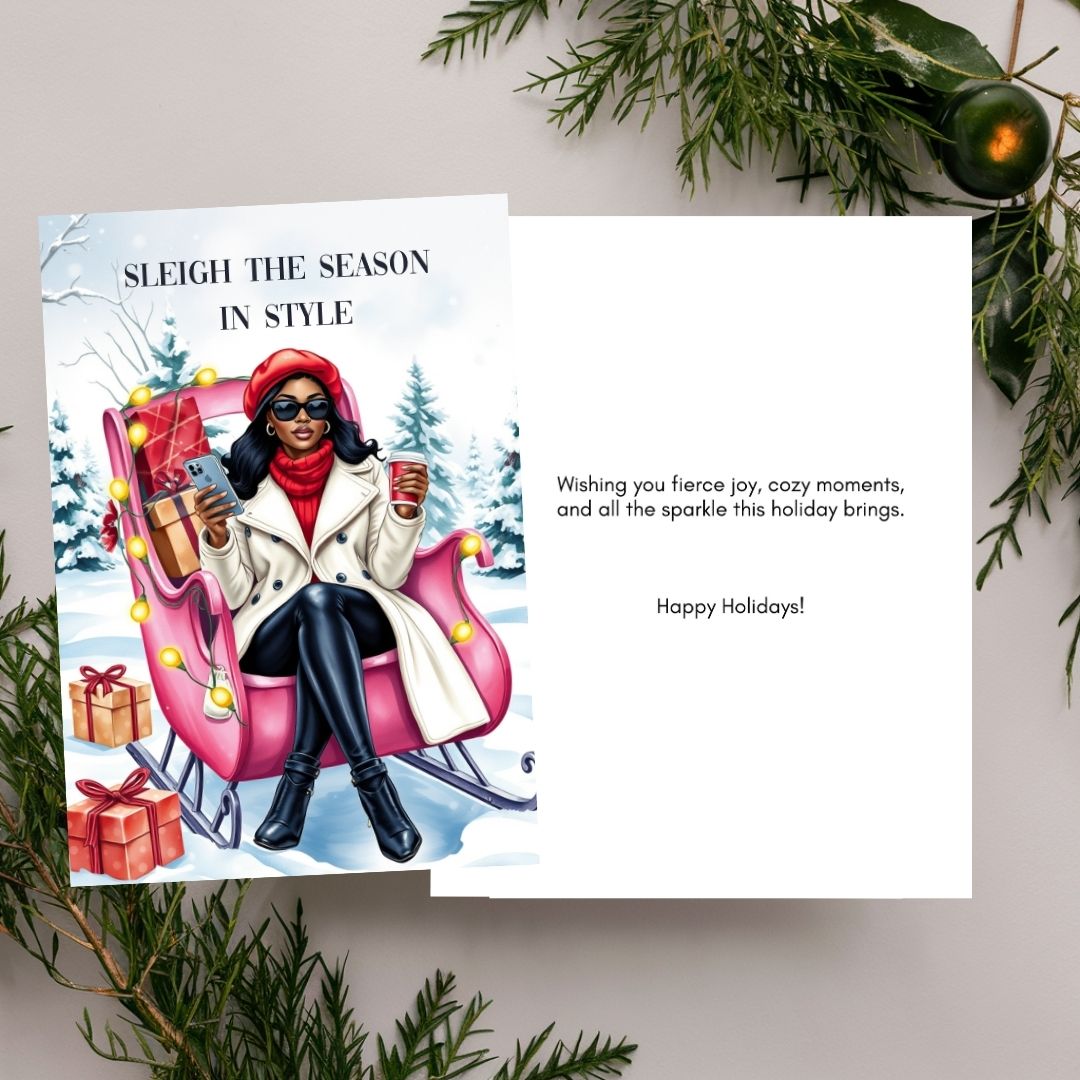 Sleigh the Season in Style Holiday Card