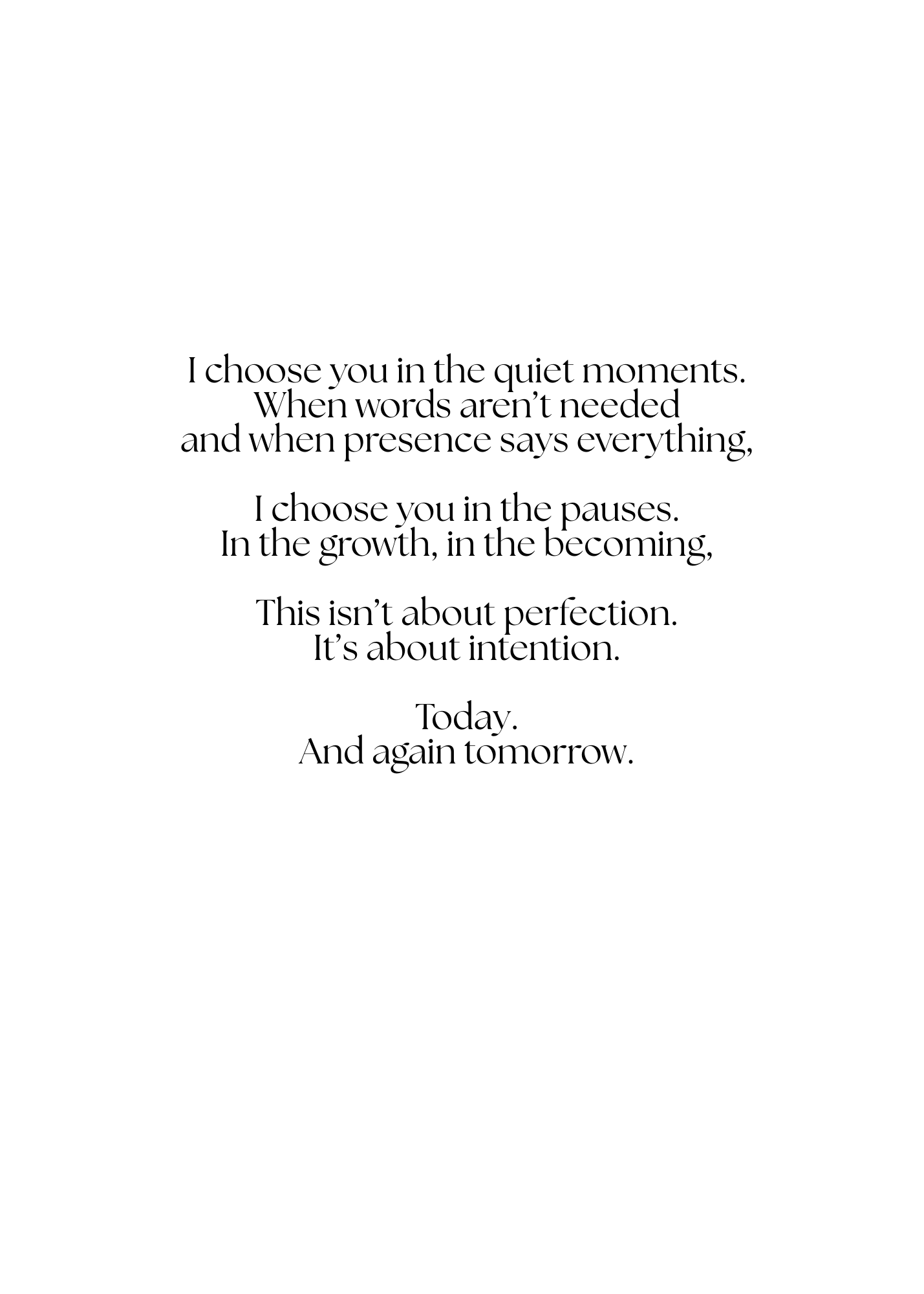 Still. Close. Chosen.