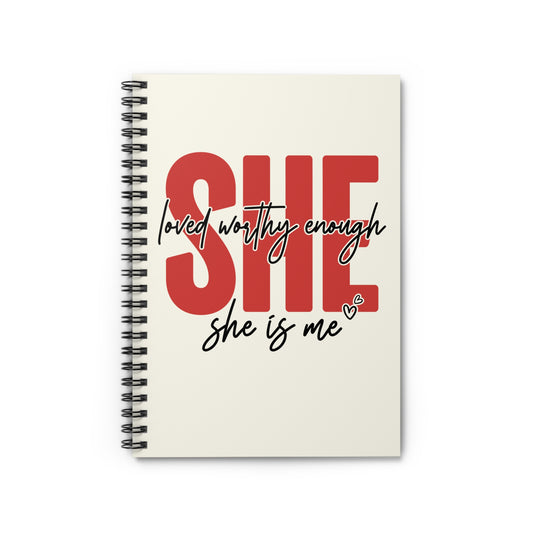 She Is Me Self-Love Notebook