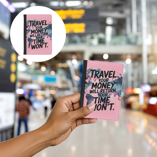 Travel. Your Money Will Return. Your Time Won’t. Passport Cover