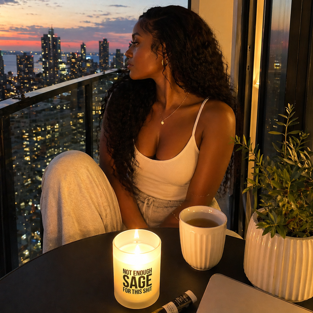 Not Enough Sage Candle – 11 oz. Coconut Soy Wax with Wood Wick