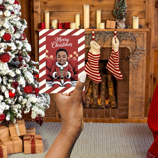 Santa Suit Smiles Holiday Card