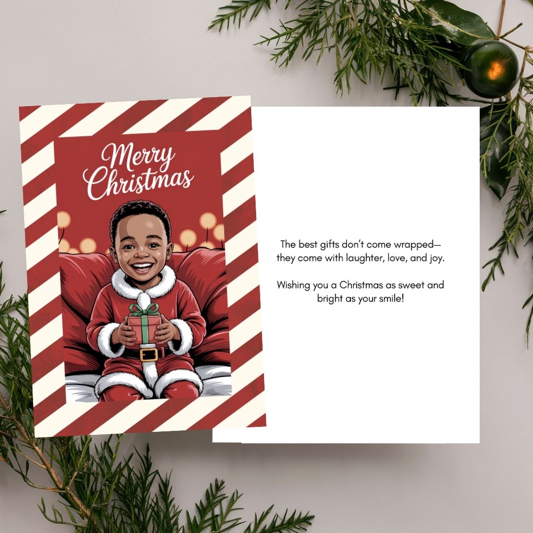 Santa Suit Smiles Holiday Card