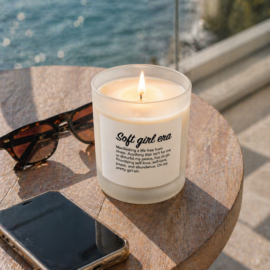 Soft Girl Era Candle – 11 oz. Coconut Soy Wax with Wood Wick